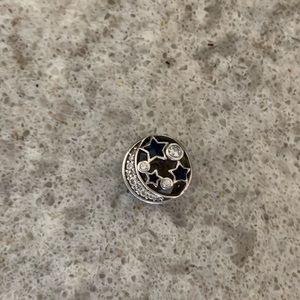 Pandora moon and star crystal charm
